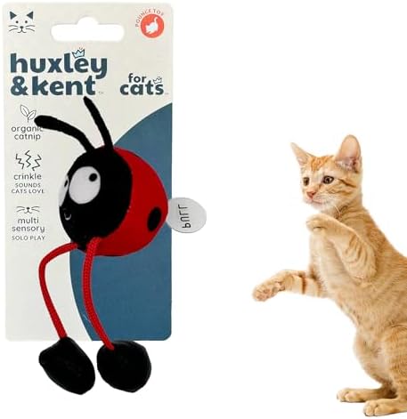 Huxley & Kent Chirpy Interactive Catnip Cat Toy, Ladybug by HuxleyKent
