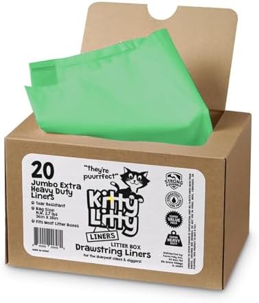 EZ Pick Up Dog & Cat Pet Waste Clean Up Bags Litter Liners (Green, 36"x18") by EZPickUpDogWasteBags