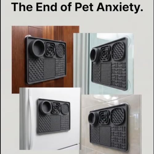 Silicone Dog & Cat Lick Mat with Suction Cups – Anxiety Relief, Slow Feeder, Enrichment Toy for Bath & Grooming (Grey) - Image 7