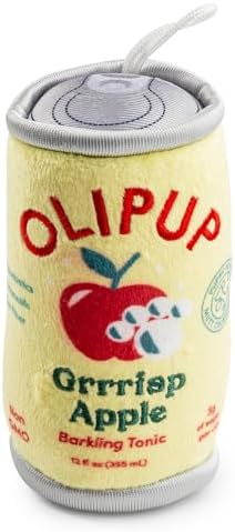 Haute Diggity Dog Olipup Plush Dog Toy, Drink Parody Stuffed Chew Toys by HauteDiggityDog