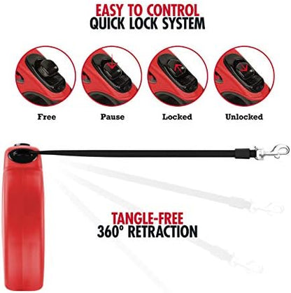 Tuff Pupper Heavy Duty Retractable Dog Leash | 16 ft Dog Leash with Reflective Stitching for Nighttime Safety | One Button Lock and Release | Comfortable Hand Grip | for Dogs Up to 120 lbs - Image 5