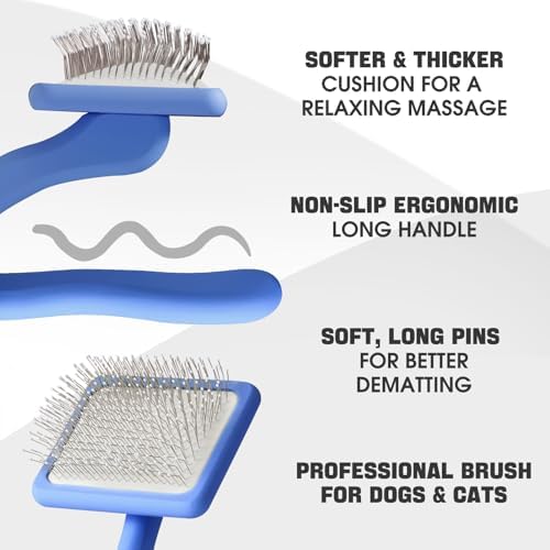 Bonteck Dog Slicker Brush for Dogs Grooming Kit 5PCS Long Haired Doodles - Image 2