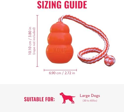 KONG Aqua Floating Fetch Toy, Natural Rubber, Orange, for Large Dogs - Image 4