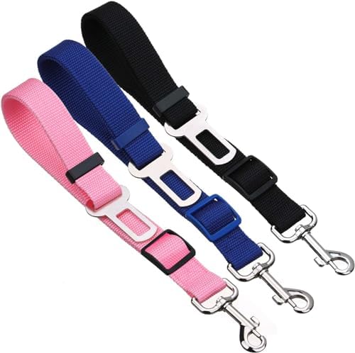 Elisel Elisel 2 Packs Adjustable Length Pet Dog Cat car seat Belt Pet seat Belt Pet Accessories for Dogs Cats and Pets (Pink) - Image 5