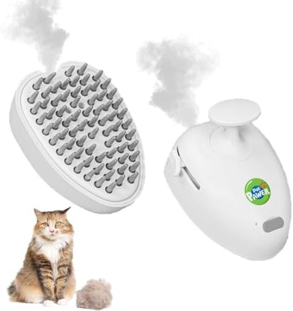 Cat Steam Brush for Shedding, 4 in 1 Rechargeable Steam Brush for Cats and Dogs, Anti-Static, Massage, Cleaning, Shedding & Combing All in One! by ThePetPawer