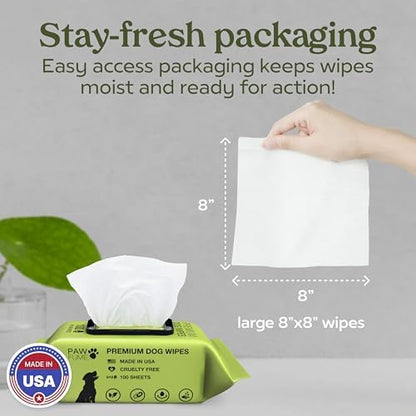 PAWFUME Dog Wipes, Unscented Pet Wipes, 2 Pack - Image 6