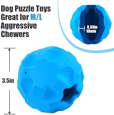 Rubber Treat Dispensing Cognitive Dog Toys for Aggressive Chewers Breed - Image 2
