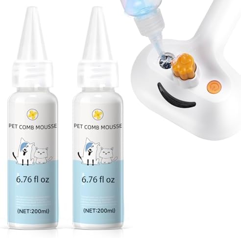 Pet Steam Brush for Dog & Cat – 3-in-1 Spray Hair Removal for Grooming, Softens Fur & Reduces Static 2*Shampoo(Steam Brush not Included) by VVWVVW