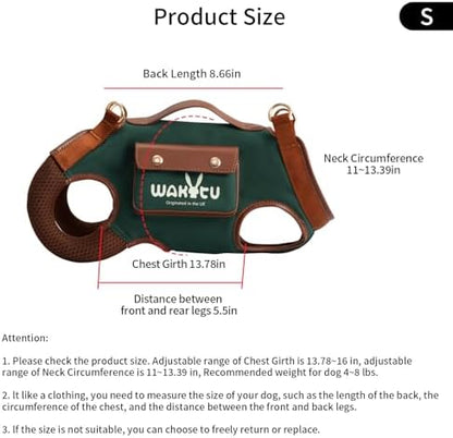 Wakytu Dog Lift Harness Dog Carrier Sling for Small Dogs & Cats,S - Image 5