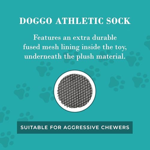 Haute Diggity Dog Doggo Athletic Sock Plush Dog Toy, Funny Parody Chew Toys - Image 6