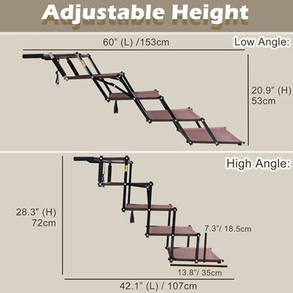 Dog Stairs for Car, 5 Steps, Extra Wide, 110lbs Weight Capacity - Image 6