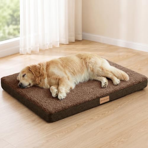 Patas Lague Orthopedic Large Dog Bed Washable Pet Sofa Mat 48''X30'' Brown by PatasLague