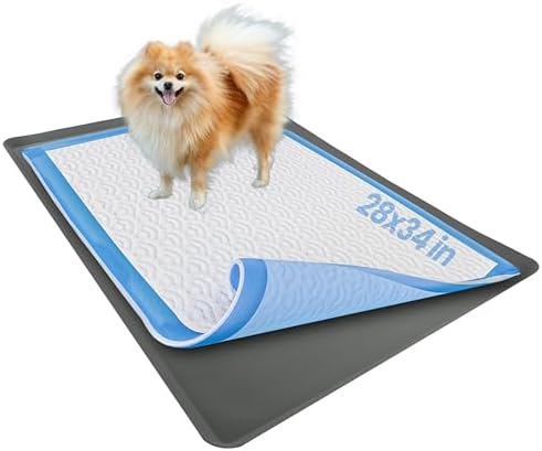 Dog Pee Pad Holder - Fits Up to 28” x 34” Pee Pad - 1 Pack - Grey by Skywin
