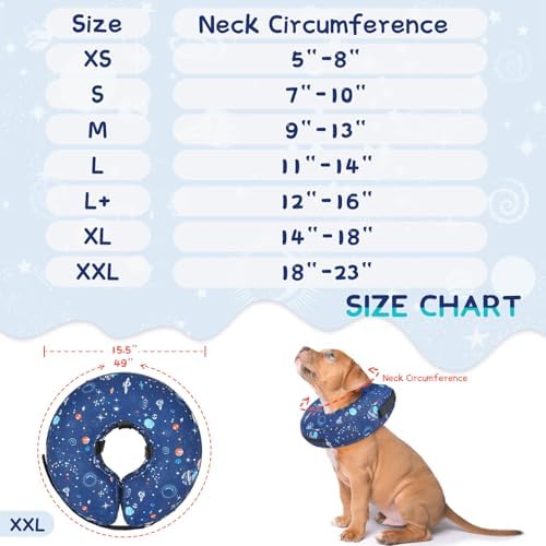 Supet Inflatable Dog Cone Collar Alternative After Surgery, Dog Neck Donut Collar Recovery E Collar for Neuter, Soft Pet Cone for Small Medium Large Dogs - Image 6