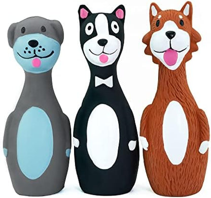 CHIWAVA 3PCS 5.7'' Squeaky Latex Short Standing Stick Toy for Small Dogs - Image 2