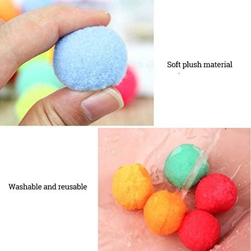 VOVIGGOL 30Pcs 1.3 Inch Cat Toy Balls Soft Kitten Pompom Toys Indoor Cats Interactive Playing Quiet Ball Cats Favorite Toy, Cat Pom Pom Balls for Craft DIY Creative Crafts Decorations (Assorted Color) - Image 2