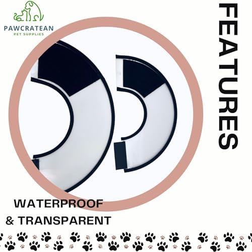 Pet Cone Collar Dog Cat Soft Plastic Recovery Collar Adjustable Comfortable Wounds Protection Small Medium Size Elizabeth Collar (Transparent, Small) - Image 5