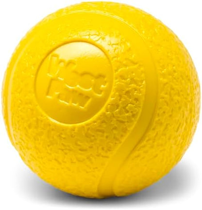 WEST PAW Boundr Ball Dog Fetch Toy – Bouncing Toys for Dogs, Fetch, Catch, Chewing, Play – Floatable, Recyclable Balls – Small Dandelion Yellow/Hot Pink 2-Pack - Image 2