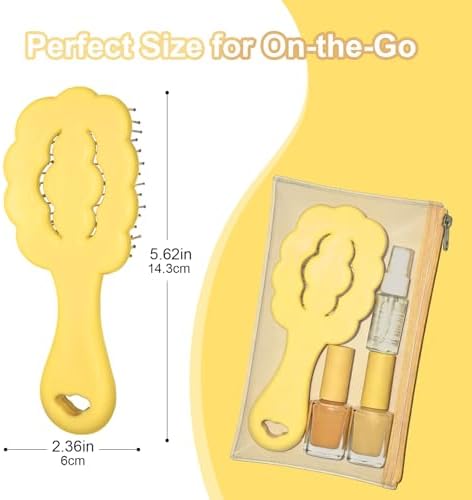 Cloud Shape Small Dog Grooming Brush (Yellow） - Image 2
