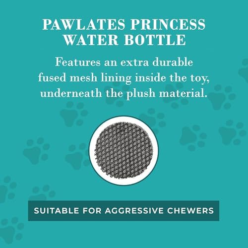Haute Diggity Dog Pawlates Princess Water Bottle Plush Dog Toy Funny Parody - Image 6