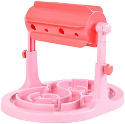 Pet Training Toy Slow Roller Feeder Game (Pink)