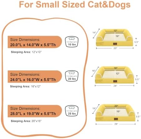 NANUYA Orthopedic Dog Bed for Small Dogs, 24 x 16 Inch, Ginger - Image 6