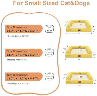 NANUYA Orthopedic Dog Bed for Small Dogs, 24 x 16 Inch, Ginger - Image 6