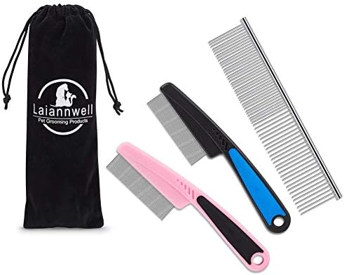 Cat Combs,Pet Comb Laiannwell Professional Grooming Comb for Dog/Cat/Small Pets(3 Packs) by laiannwell