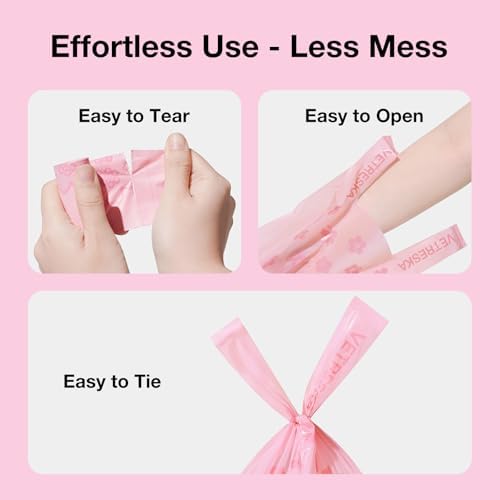 VETRESKA Dog Poop Bags with Handles 450 Count, Floral Scented Waste Bags - Image 5