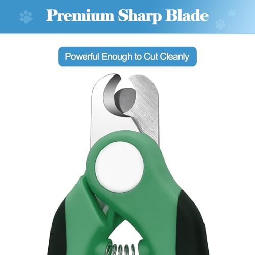 Swihauk Heavy Duty Dog Nail Clippers and Trimmers, Professional Pet Nail Clippers with Nail File for Dogs Cats Small Animal, Claw Clippers with Safety Guard to Prevent Over-Cutting, Green - Image 3
