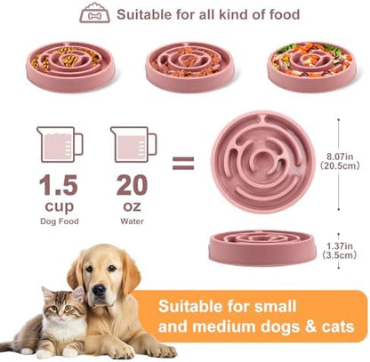 Slow Feeder Dog Bowls, Puzzle Dog Bowl with Anti-Slip, Slow Feeder & Non-Slip Design, Boredom and Anxiety Reducer, Suitable for All Breed Dogs and Cat - Image 2