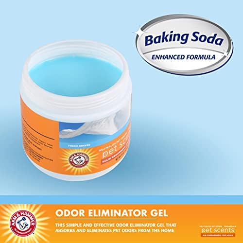 Arm & Hammer Pet Scents Gel Odor Eliminator, Baking Soda Deodorizer for Pet Rooms, Litter Box Areas, and Indoor Spaces, Long-Lasting Solid Gel Format, Fresh Breeze Scent, 15 Oz - Image 2