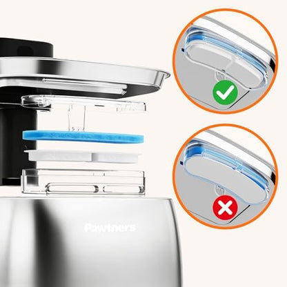 Pawtners 8 Pack Replacement Filters for STR-PT-108A Pumpless Cat Fountain - Image 5