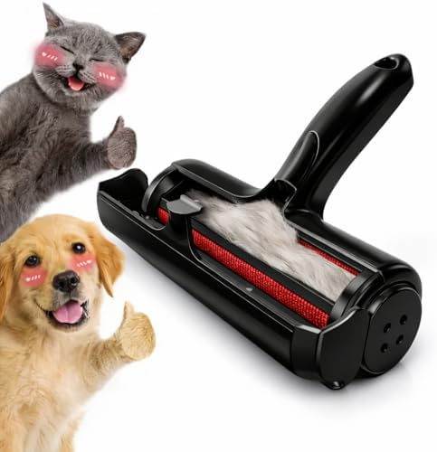 Pet Hair Remover Roller – Reusable Dog & Cat Fur Removal Brush for Furniture, Couch, Carpet & Clothes | Self-Cleaning, No Refills Needed, Sticky-Free Lint Roller by Unknown