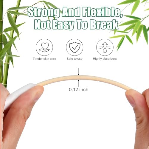 Dog Qtips, 6"Cotton Swabs with Long Bamboo Handle Sticks for Dog Ear Care - Image 4
