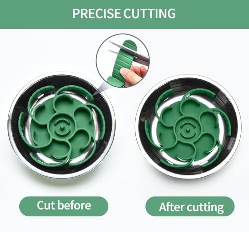 Slow Feeder Dog Bowls Insert,Third Generation upgradedSuper Firm Eating Bowl（Cuttable） for Large Breed and Medium Small Size Compatible with Regular Elevated Metal Glass Dog Bowl (Green) - Image 5