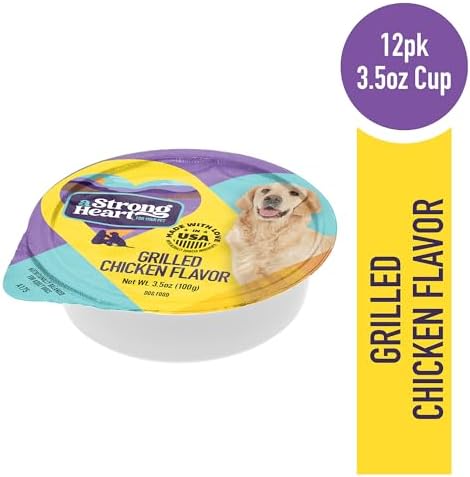 A Strong Heart Grilled Chicken Flavor Dog Food Cups, 3.5oz, 12-Pk - Image 2