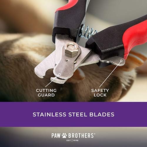 Ryan's Pet Supplies Paw Brothers Nail Clipper for Dogs and Cats, Pet Nail Clippers, Safe Grooming Tool, Professional Grade, Stainless Steel Blades, Safety Guard, Medium, 5.5 inches - Image 5
