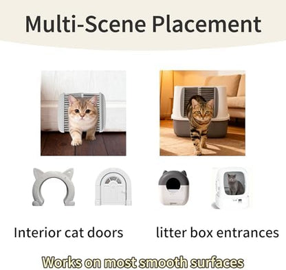 Pet Door Brush for Cat Door and Indoor Door Frame, Self Cleaning Hair Catcher, Gentle Grooming Grey, Plastic and Nylon Bristles (2) - Image 4