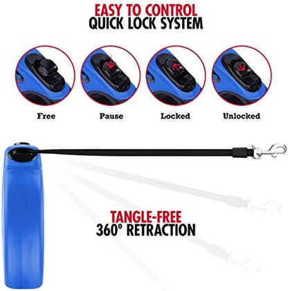 Tuff Pupper Heavy Duty Retractable Dog Leash | 16 ft Dog Leash with Reflective Stitching for Nighttime Safety | One Button Lock and Release | Comfortable Hand Grip | for Dogs Up to 120 lbs - Image 5