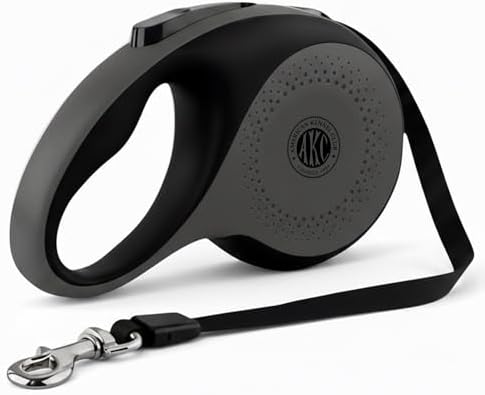 American Kennel Club Retractable Dog Leash, 16.4ft, Tangle-Free, Ergonomic Grip, One-Hand Brake, for Medium & Large Dogs up to 110 lbs by AmericanKennelClub