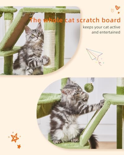 Taoqimiao Cat Tree, 38.5In Cat Tower for Indoor Cats, Suitable for Kittens - Image 6