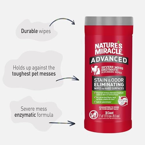 Nature's Miracle Advanced Pet Stain & Odor Eliminating Wipes, 30 Count - Image 5