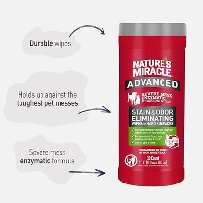 Nature's Miracle Advanced Pet Stain & Odor Eliminating Wipes, 30 Count - Image 5