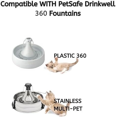 NISPIRA Charcoal Water Filter Replacements for Drinkwell 360 Pet Dog Cat Water Fountain, 12 Packs - Image 2