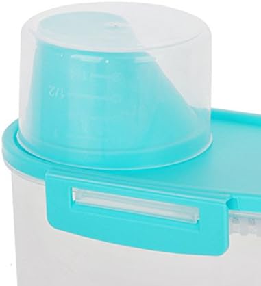 Pet Food Storage Container with Graduated Cup and Seal Buckles Food Dispenser for Dogs Cats (Blue) - Image 7
