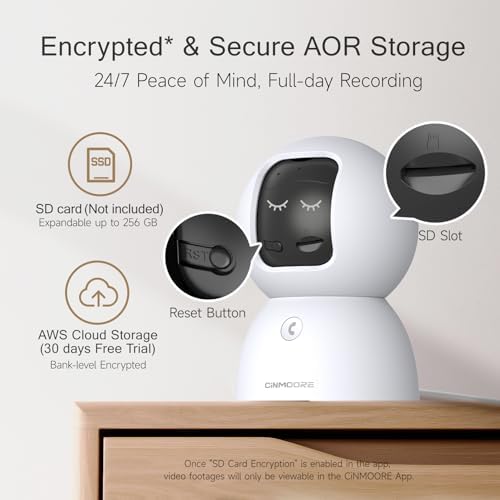 2.5K Pet/Dog Camera with Speaker/Phone App, No-Monthly-Fee AI Person/Pet/Cry Detection Security Camera Indoor, PTZ 2.4GHz WiFi Baby Monitor Cameras for Home Security, Night Vision, 2-Way Talk - Image 6