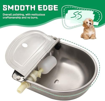 Automatic Dog Water Feeder 3L Stainless Steel Bowl for Chicken Cattle Sheep - Image 3