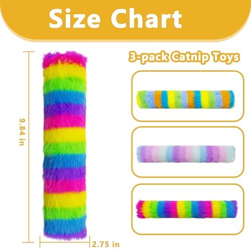 3 Pack Catnip Toys,Soft and Durable Cat Pillows Toys, Funny cat Toy - Image 2