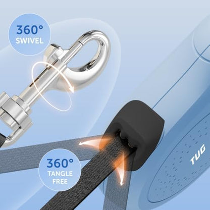 TUG Quest Retractable Dog Leash | 360° Tangle-Free | 16 ft Tape (S, Blue) - Image 3